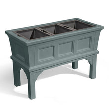 Load image into Gallery viewer, Green Rectangular Raised Garden Bed Planter Box with 3 Removeable Trays