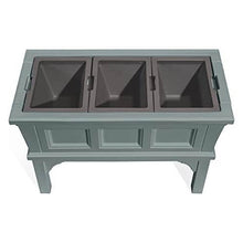 Load image into Gallery viewer, Green Rectangular Raised Garden Bed Planter Box with 3 Removeable Trays