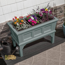 Load image into Gallery viewer, Green Rectangular Raised Garden Bed Planter Box with 3 Removeable Trays