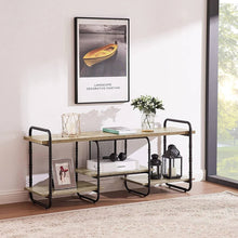 Load image into Gallery viewer, Modern Grey Wood and Metal Entertainment Center TV Stand for TV up to 60-inch
