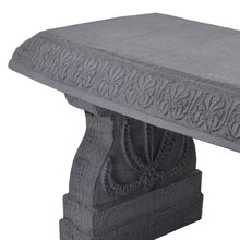 Load image into Gallery viewer, Outdoor Fiber-Clay Garden Bench in Grey Stone Finish