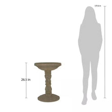 Load image into Gallery viewer, Outdoor Fiberglass Bird Bath in Aged Granite Stone Finish