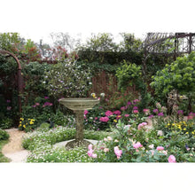 Load image into Gallery viewer, Outdoor Fiberglass Bird Bath in Aged Granite Stone Finish