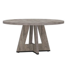 Load image into Gallery viewer, Modern Kitchen 4-Person Circular Dining Table in Grey Wood Finish