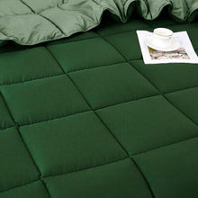Load image into Gallery viewer, Twin/Twin XL Traditional Microfiber Reversible 3 Piece Comforter Set in Green