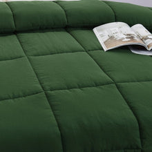 Load image into Gallery viewer, Twin Size Green 3 Piece Microfiber Reversible Comforter Set