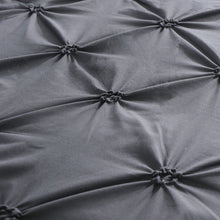 Load image into Gallery viewer, Twin Size All Season Pleated Hypoallergenic Microfiber Reversible 2 Piece Comforter Set in Gray