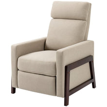 Load image into Gallery viewer, Modern Upholstered Manual Reclining Sofa Chair w/ Armrest and Footrest Grey