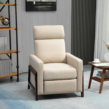 Load image into Gallery viewer, Modern Upholstered Manual Reclining Sofa Chair w/ Armrest and Footrest Grey
