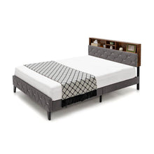 Load image into Gallery viewer, Full Size Velvet Upholstered Open/Close Storage Headboard Platform Bed