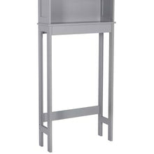 Load image into Gallery viewer, Over the Toilet Bathroom Storage Cabinet Shelving Unit in Grey Wood Finish