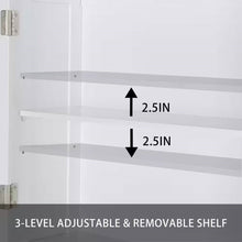 Load image into Gallery viewer, Over the Toilet Bathroom Storage Cabinet Shelving Unit in Grey Wood Finish