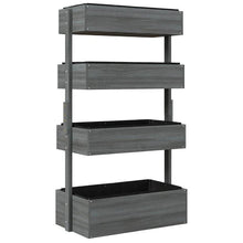 Load image into Gallery viewer, 4 Tier Vertical Wooden Planter Box Raised Bed Grey