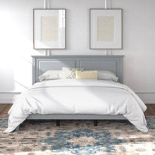Load image into Gallery viewer, King Traditional Solid Oak Wooden Platform Bed Frame with Headboard in Grey