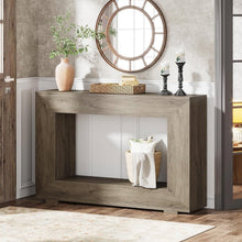 Load image into Gallery viewer, Modern Farmhouse 47-inch Long Entryway / Console Table in Grey Wood Finish