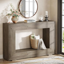 Load image into Gallery viewer, Modern Farmhouse 47-inch Long Entryway / Console Table in Grey Wood Finish