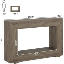 Load image into Gallery viewer, Modern Farmhouse 47-inch Long Entryway / Console Table in Grey Wood Finish