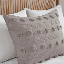 Load image into Gallery viewer, Twin/Twin XL 2-Piece Grey Microfiber Comforter Set with Decorative Pompoms