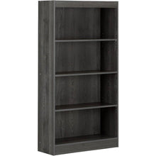 Load image into Gallery viewer, Modern Four Shelf Bookcase in Grey Oak Wood Finish