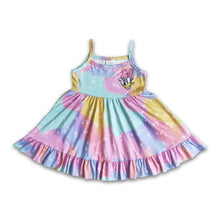 Load image into Gallery viewer, Tie dye sleeveless duck cute baby girls dress