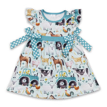 Load image into Gallery viewer, Horse pig cow chicken baby girls farm dresses