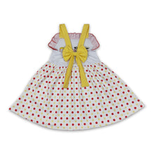 Load image into Gallery viewer, Cow hamburger drink embroidery kids girls dresses
