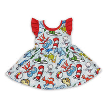 Load image into Gallery viewer, Flutter sleeves cat elephant fish kids girls dresses