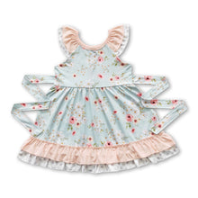 Load image into Gallery viewer, Floral ruffle belt baby girls spring dresses