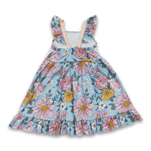 Load image into Gallery viewer, Mama's girl floral flutter sleeves mother's day baby children dress