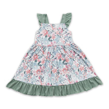 Load image into Gallery viewer, Flutter sleeves floral baby girls sping summer dress