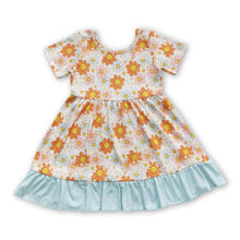 Load image into Gallery viewer, Groovy short sleeves floral baby girls boho dress