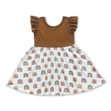 Load image into Gallery viewer, Flutter sleeves rainbow baby girls twirl dresses