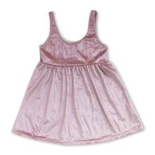 Load image into Gallery viewer, Sleeveless brown velvet baby girls fall dresses