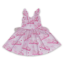 Load image into Gallery viewer, Pink tulle flutter sleeves party girls dresses