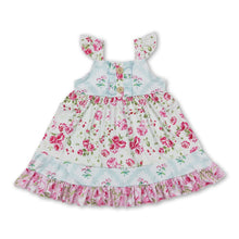 Load image into Gallery viewer, Flutter sleeves floral ruffle baby girls dresses