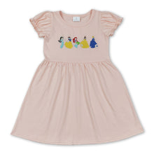 Load image into Gallery viewer, Pink short sleeves princess kids girls dresses