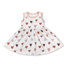 Load image into Gallery viewer, Sleeveless heart buttons baby girls valentine's dresses