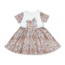 Load image into Gallery viewer, Short sleeves mushroom dogs kids girls dresses