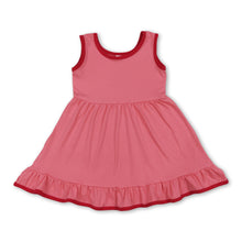 Load image into Gallery viewer, Sleeveless watermelon red ruffle baby girls summer dress
