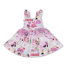 Load image into Gallery viewer, Pink flutter sleeves smile guitar singer girls tulle dress