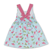 Load image into Gallery viewer, Sleeveless flamingo baby girls summer dresses