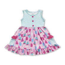 Load image into Gallery viewer, Sleeveless ice cream pocket girls summer dresses