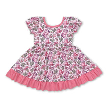 Load image into Gallery viewer, Heart boots cactus hat girls valentine's dresses