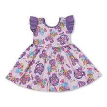 Load image into Gallery viewer, Lavender flutter sleeves baby girls twirl dresses