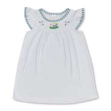 Load image into Gallery viewer, White flutter sleeves golf baby girls summer dress