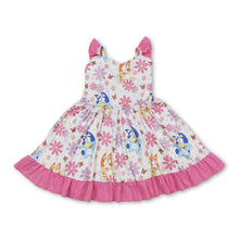 Load image into Gallery viewer, Flutter sleeves floral dog ruffle girls dresses