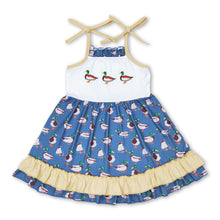 Load image into Gallery viewer, Straps duck ruffle baby girls summer dress