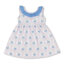 Load image into Gallery viewer, Bow backless floral sleeveless girls summer dress