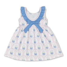 Load image into Gallery viewer, Bow backless floral sleeveless girls summer dress