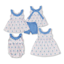 Load image into Gallery viewer, Bow backless floral sleeveless girls summer dress